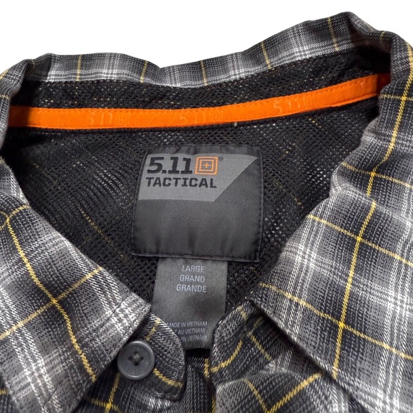 5.11 Tactical Shirt Mens Large Plaid Long Sleeve Button Front Work Casual - Picture 1 of 10